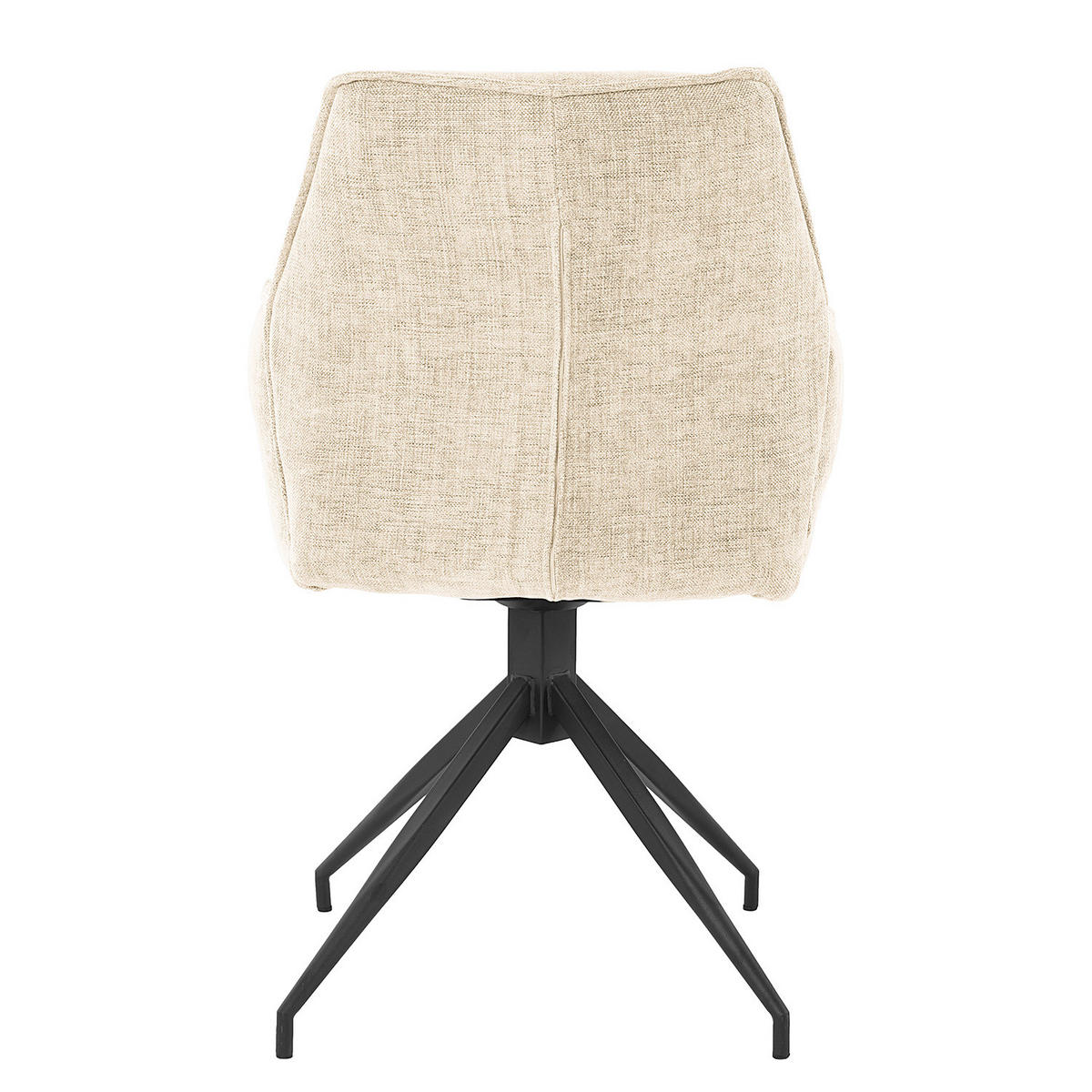 DREHBARER ARMLEHNENSTUHL - Metall / Textil - Beige/Schwarz, Kunststoff/Textil (58/90/60cm) - home24