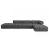 ECKSOFA modulares Sofa Kerru-L2 - 380x190x70 cm Grau Bouclé - Grau, Holzwerkstoff/Textil (380/190cm) - ALTDECOR