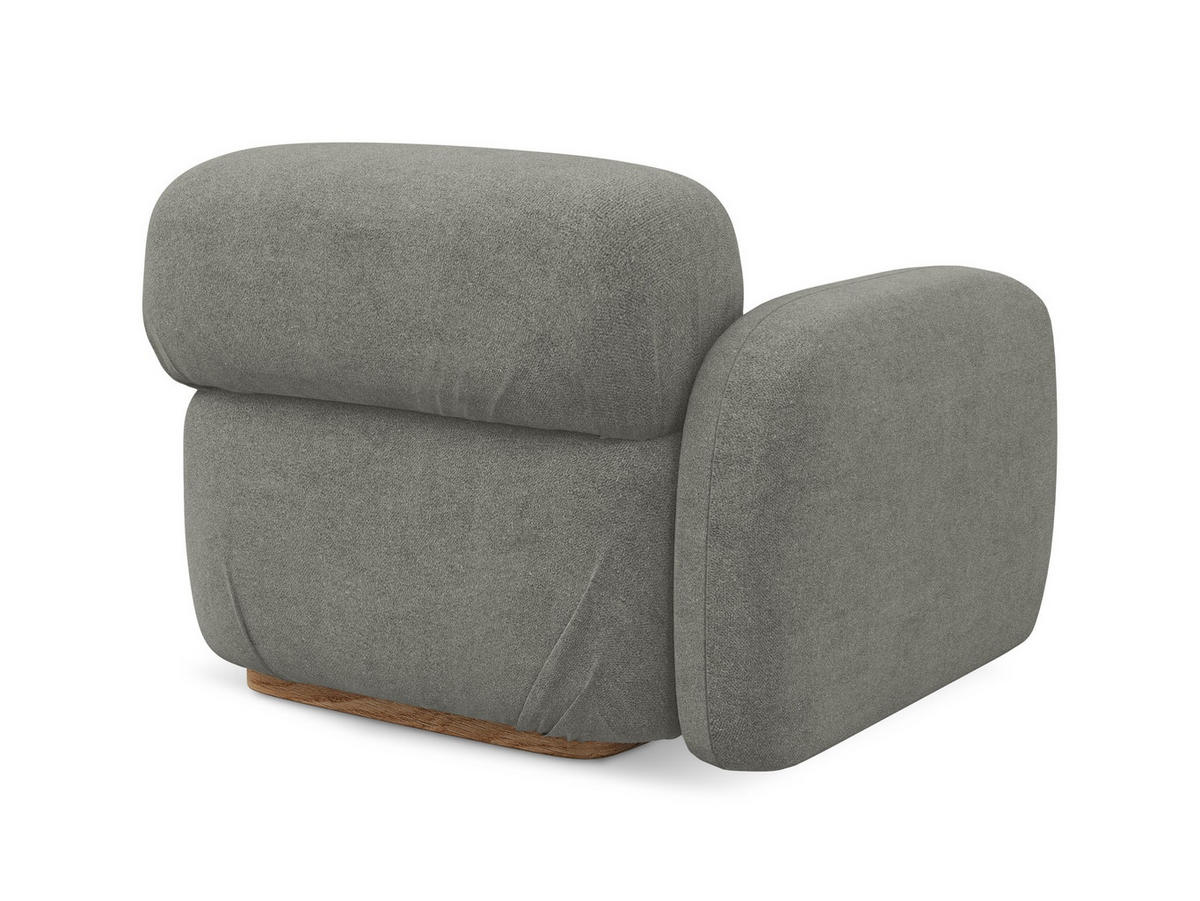 SOFAELEMENT Links Bouclé Stoff Beige - Greige/Beige, Holz/Textil (95/73/95cm) - Makamii