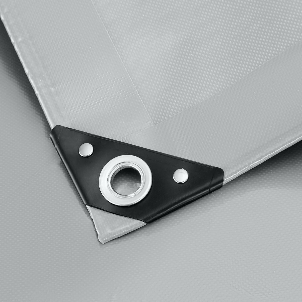 ABDECKPLANE ,abwaschbar, mit verstärkten Ecken,grau - Grau, Kunststoff (600/0.5/300cm) - tectake
