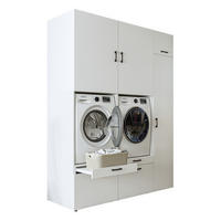 WASCHMASCHINENSCHRANK Serie 2 179cm Breit, 240cm Hoch - Eichefarben, Holzwerkstoff (179/240/67cm)