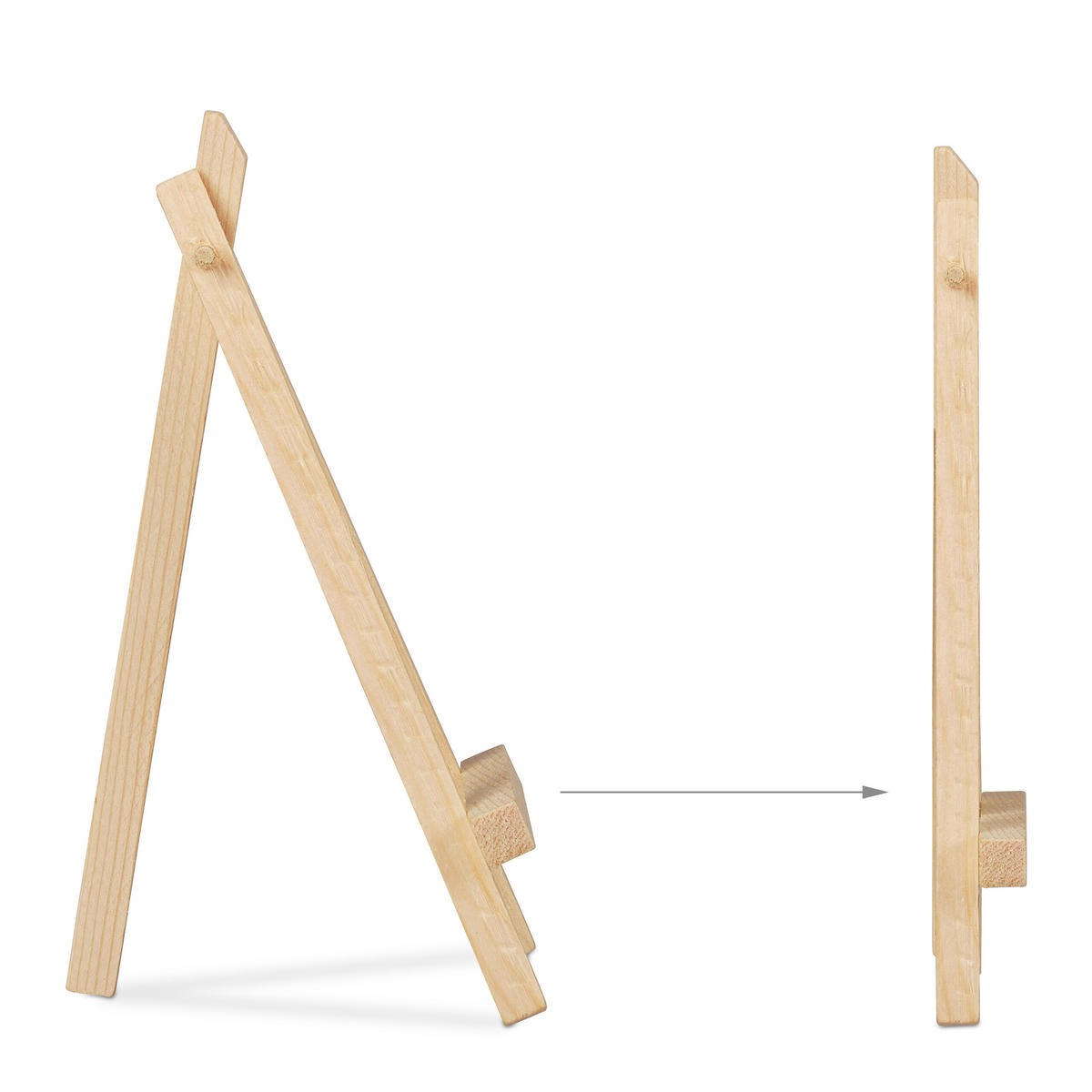 24XMINI easel - svetlohnedá, drevo (8/15.5/2cm) - Relaxdays