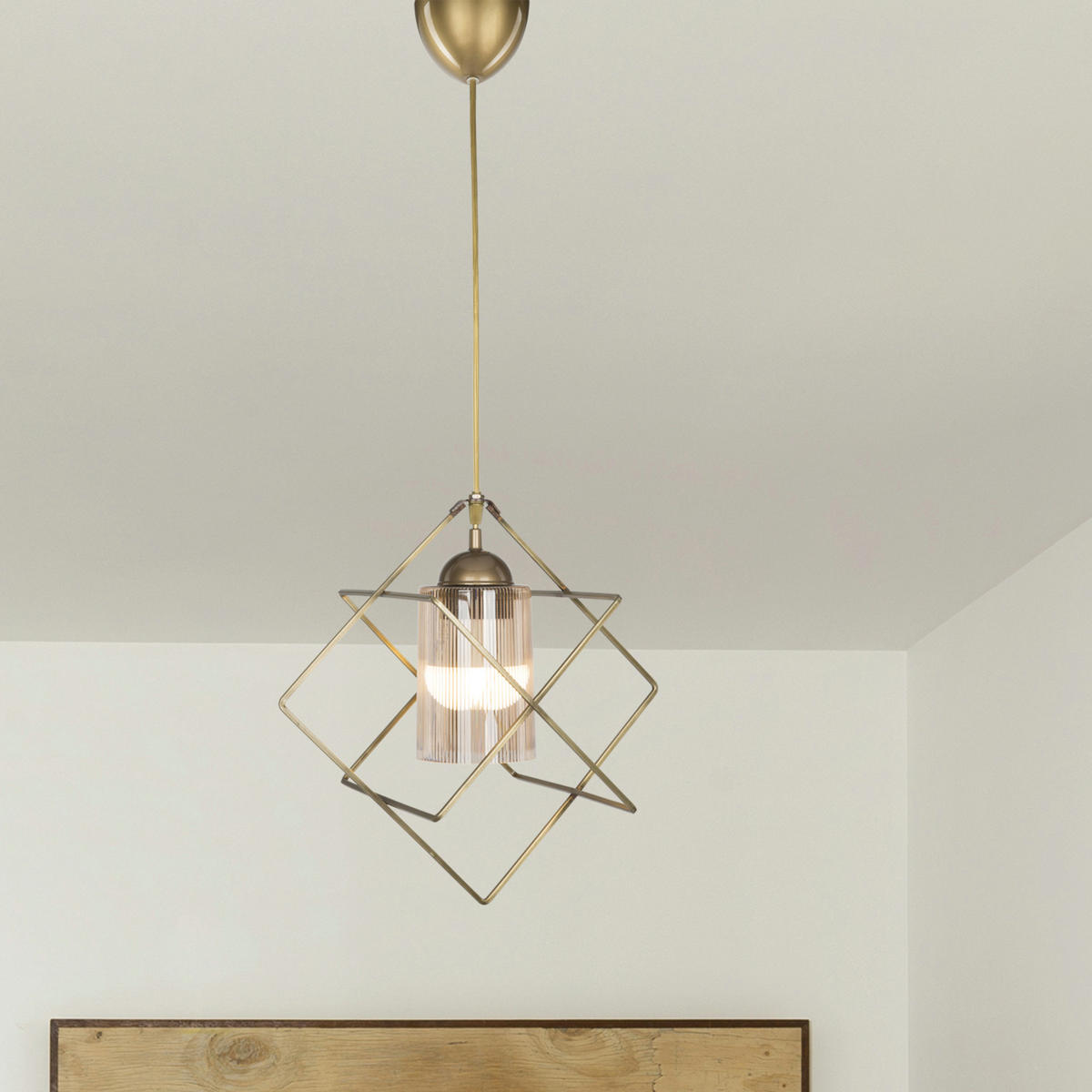 HÄNGELEUCHTE Beeston - Bronzefarben, Metall (37/37/62cm) - lux.pro