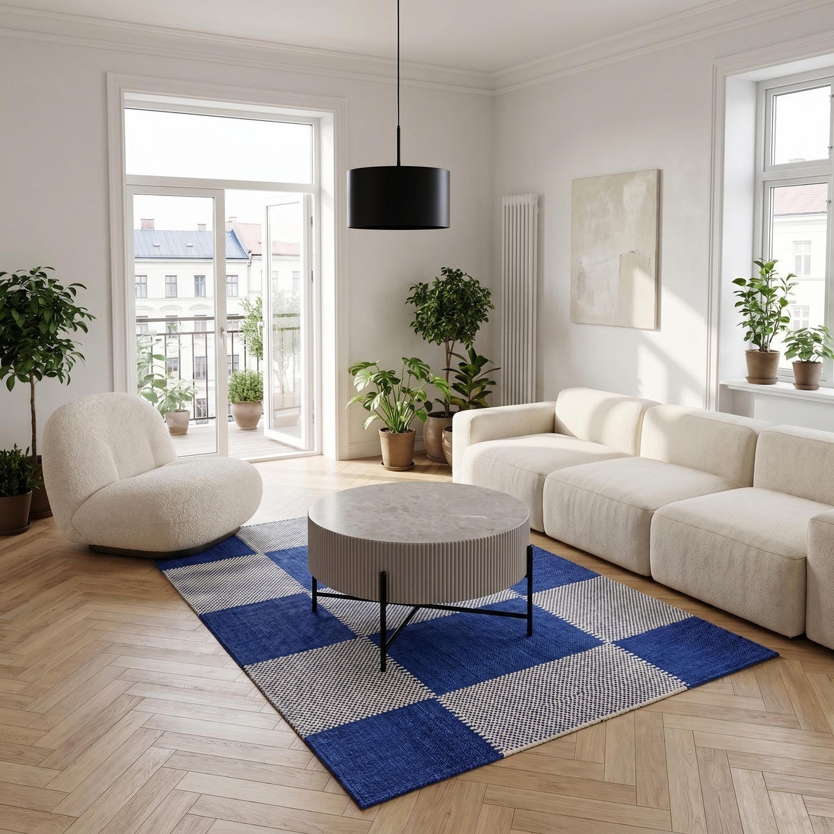 COUCHTISCH rund Grau 80/80/40 cm - Taupe/Graubraun, Holzwerkstoff/Metall (80/80/40cm) - Furnhouse