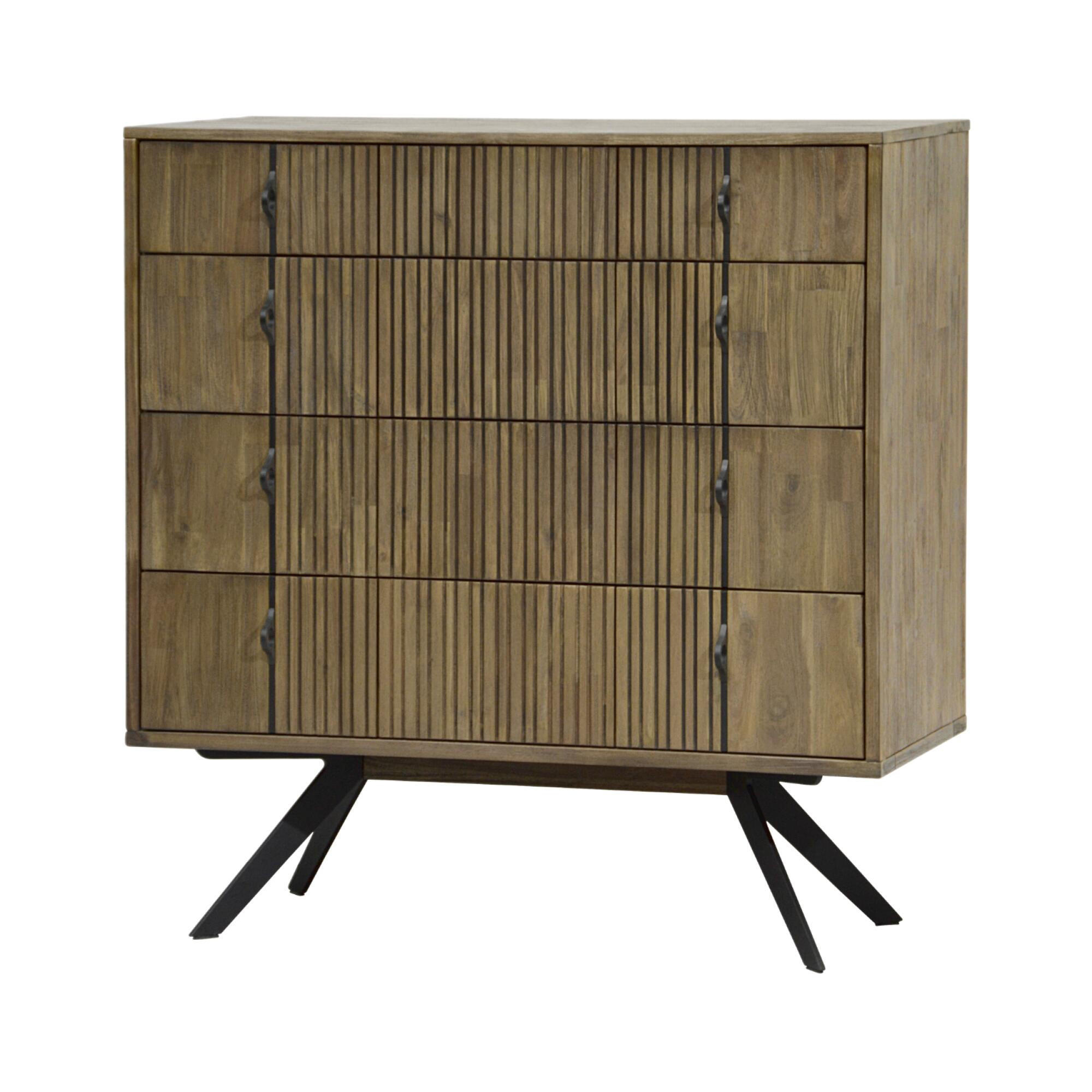 KOMMODE MASSA Braun 100x45x104 cm - Braun, Holz (100/104/45cm) - FURNLUX