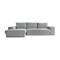 ECKSOFA Der Klassiker Recamiere links - Grau, Textil (280/190cm) - Mokebo