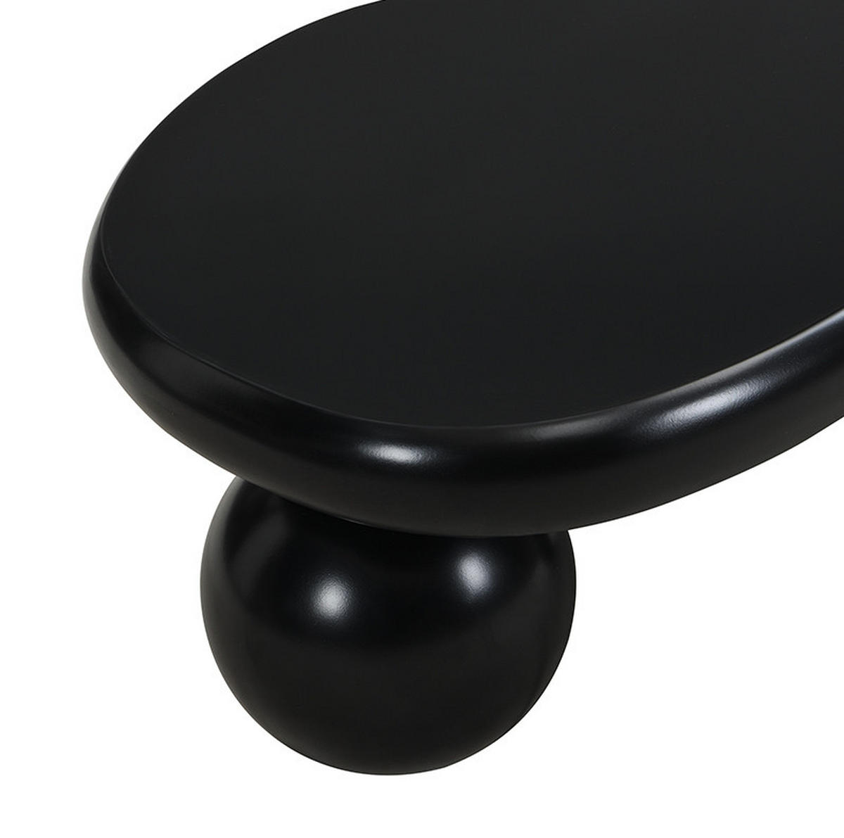 COUCHTISCH aus MDF 95x62,5x32 cm Schwarz mit LED-Beleuchtung und Wolkenform - Schwarz, Holzwerkstoff (95/62.5/32cm) - IVMEU
