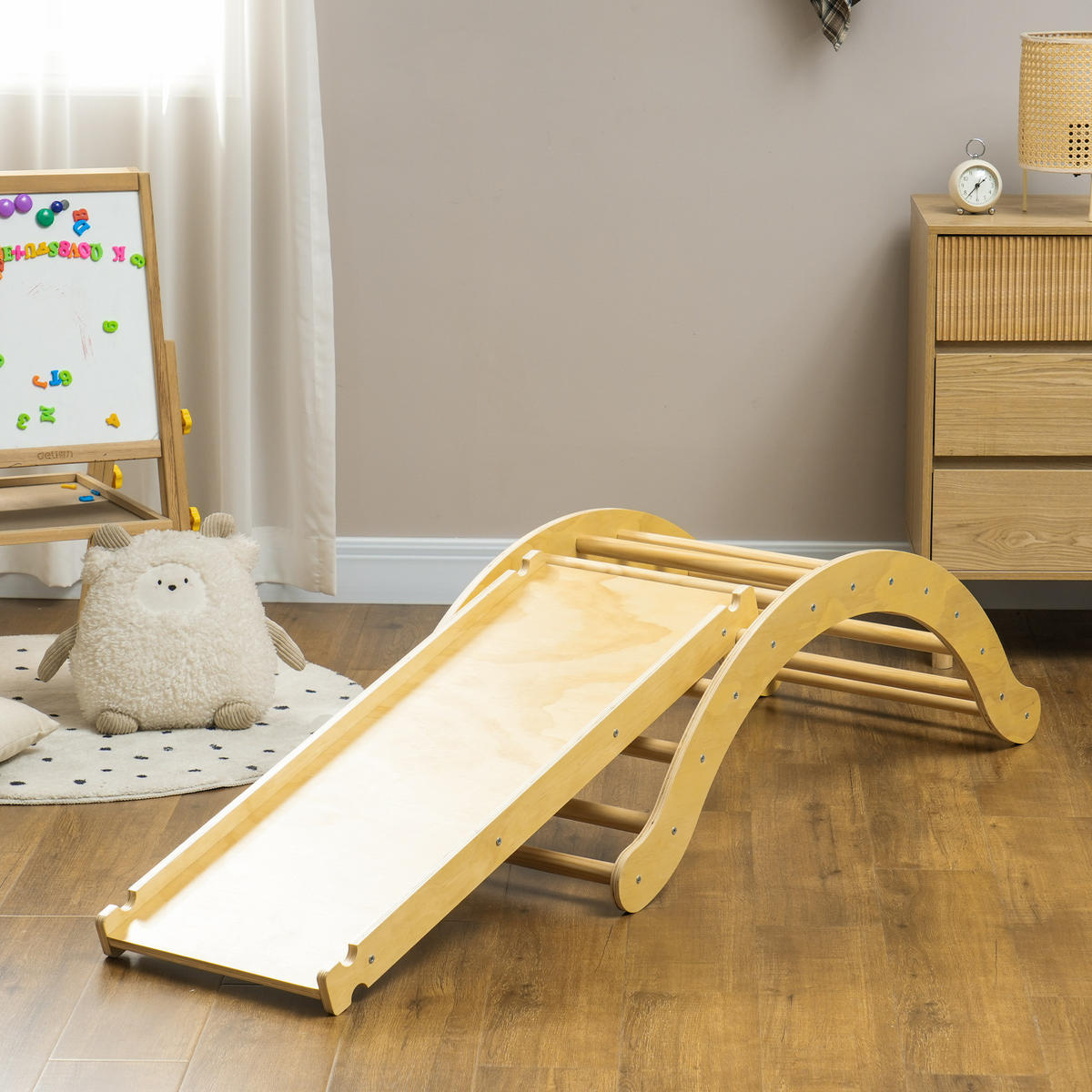 KLETTERGERÜST - Naturfarben, Holzwerkstoff (49.5/39.5/168cm) - AIYAPLAY