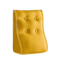 RÜCKENKISSEN Kopfteilkissen Samt Gelb 40/22cm - Gelb, Textil (22/40cm) - Vercart