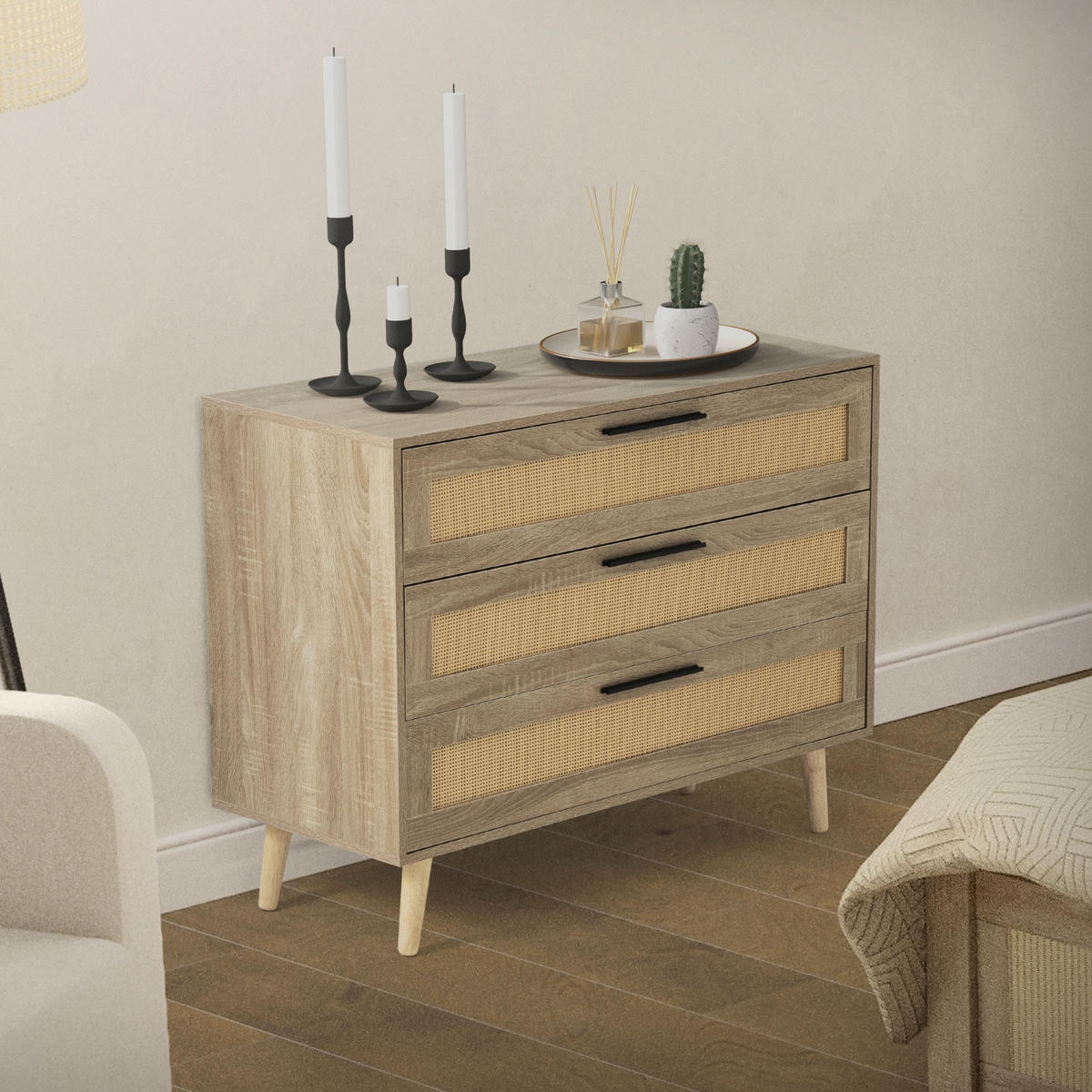 KOMMODE - Beige, Holzwerkstoff (100/77/40cm) - ML-DESIGN