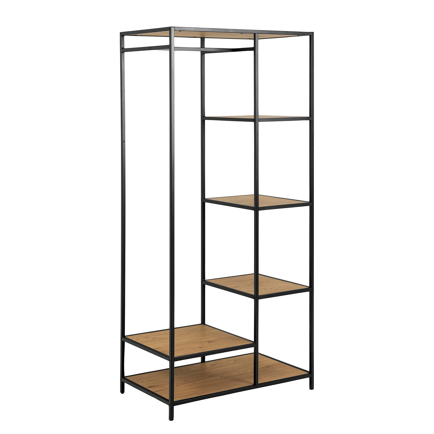 GARDEROBE - Wildeiche, Holzwerkstoff/Metall (77/165/45cm) - home24