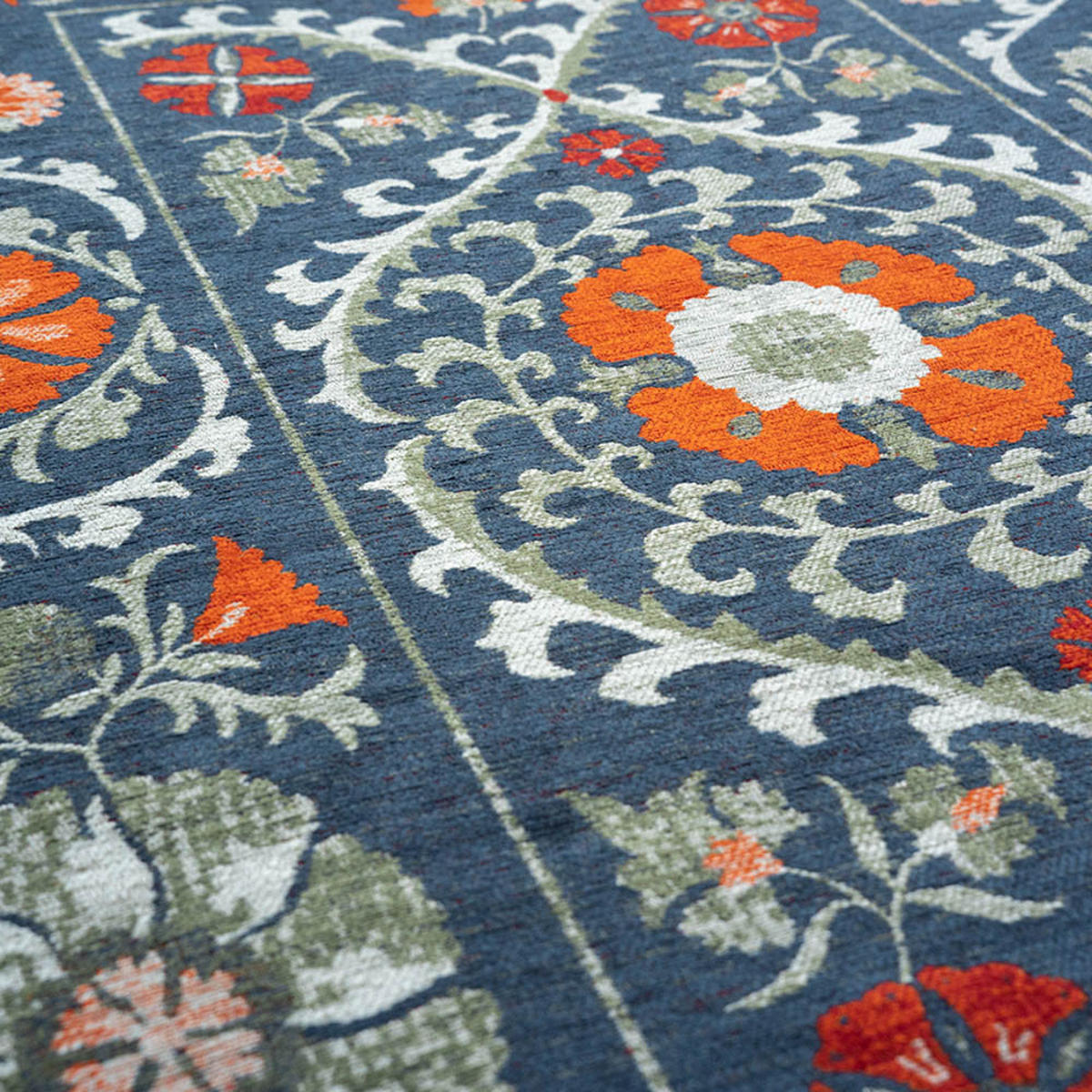 TEPPICH Nordic Antiquarian Suzani 140/200 cm - Blau, Kunststoff/Textil (140/200cm) - Louis De Poortere