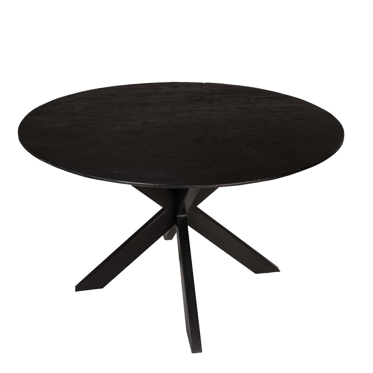 ESSTISCH rund aus Mangoholz 120cm, schwaz - Schwarz, Holz (120/120/76cm) - Giga Meubel