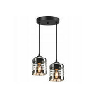 PENDELLEUCHTE TRAGLAS - Transparent/Schwarz, Glas/Metall (25/25/80cm) - kiki design