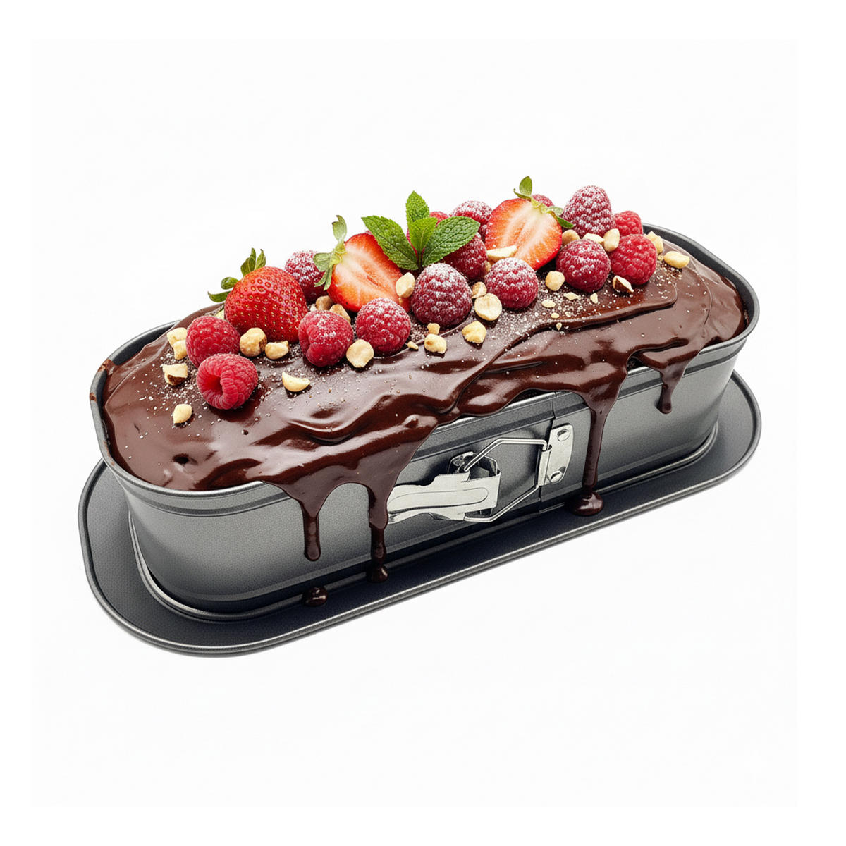 FORMA na pečenie - antracitová, kov (30/8/12cm) - Relaxdays