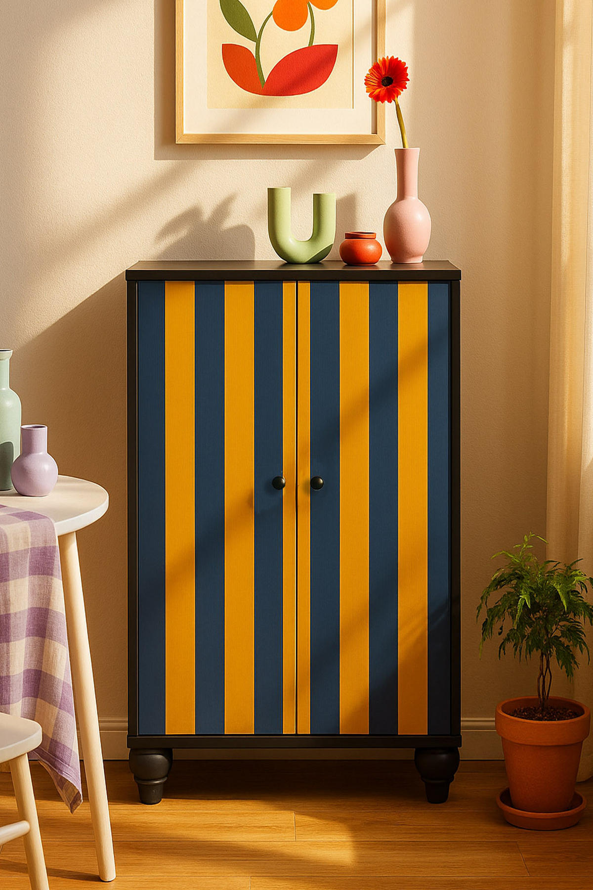 SCHRANK SIDEBOARD mit 2 Türen MARCUS - Gelb, Holzwerkstoff (75/127/45cm) - RNT By Really Nice Things