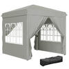 PAVILLON 2,5 x 2,5 cm - Hellgrau, Metall (248/270/248cm) - Outsunny