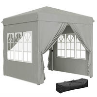PAVILLON 2,5 x 2,5 cm - Hellgrau, Metall (248/270/248cm) - Outsunny