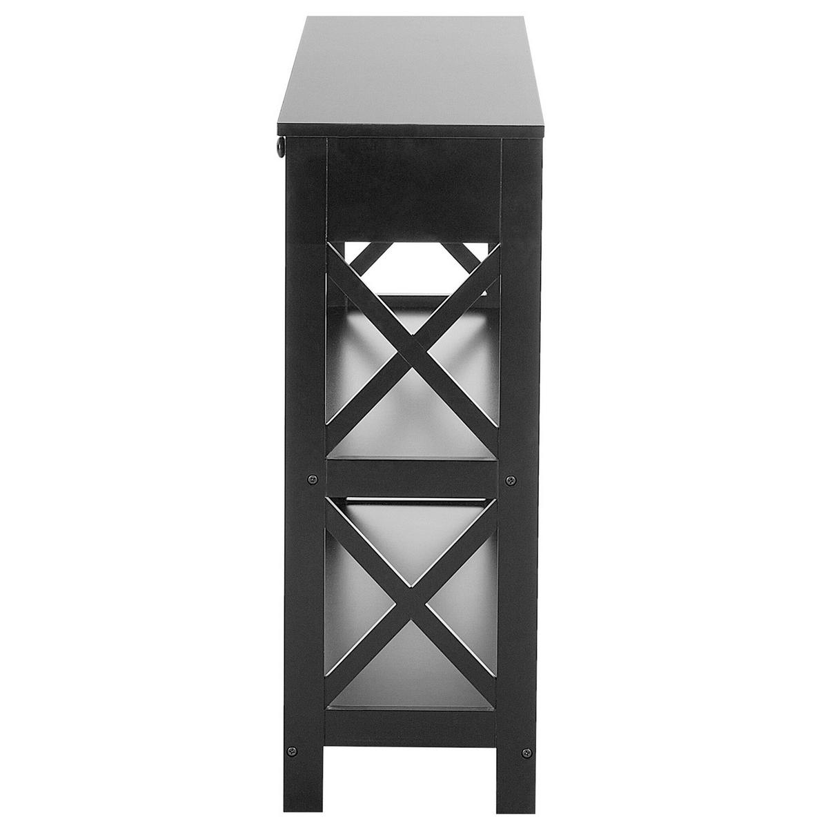 KONSOLENTISCH schwarz Montgomery - Schwarz, Holzwerkstoff (30/100/80cm) - Beliani
