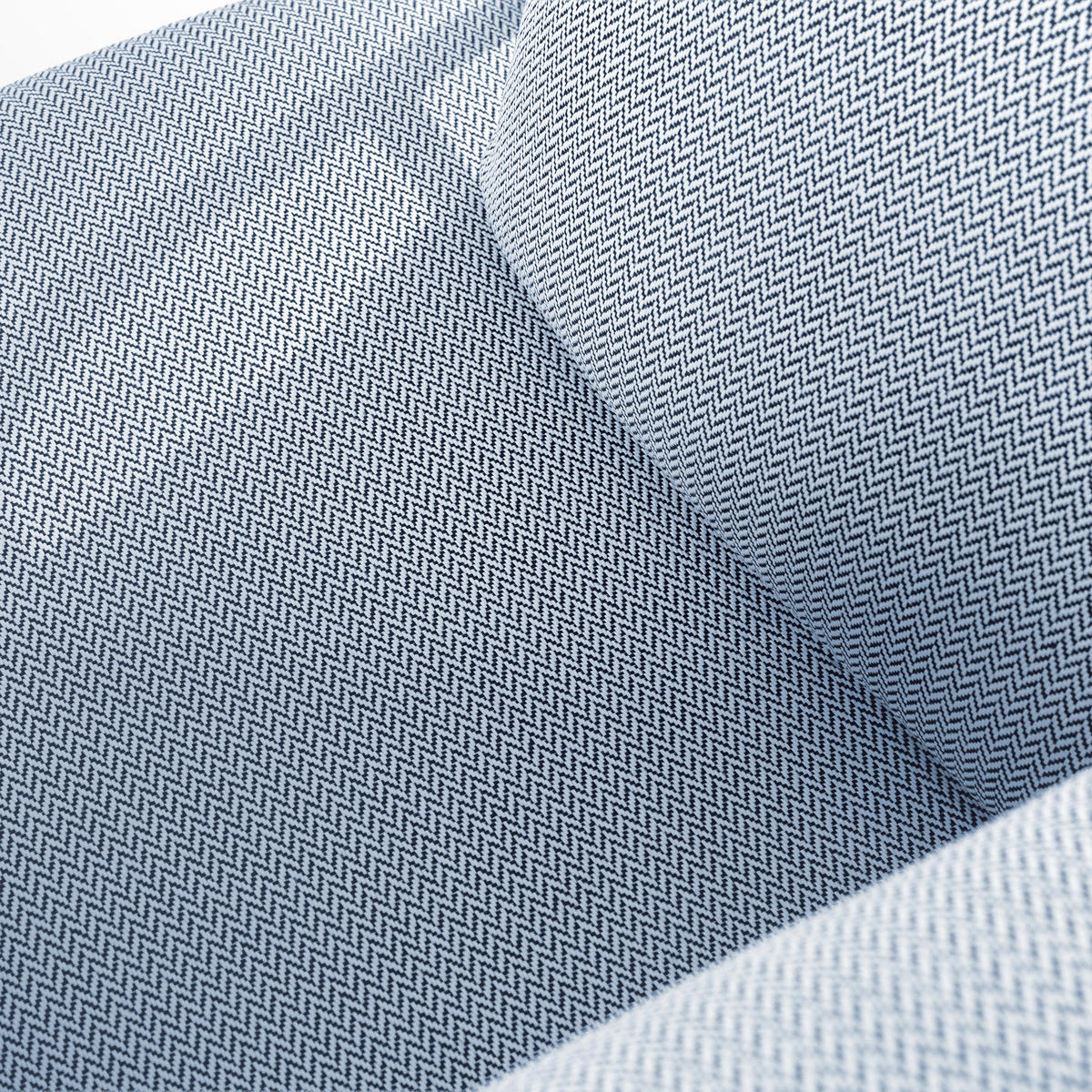 GARTENSESSEL RAMBE inkl. Auflagen, Stahlgestell, Modern, Weiß - Blau/Weiß, Textil/Metall (79/80/80cm) - KONSIMO®