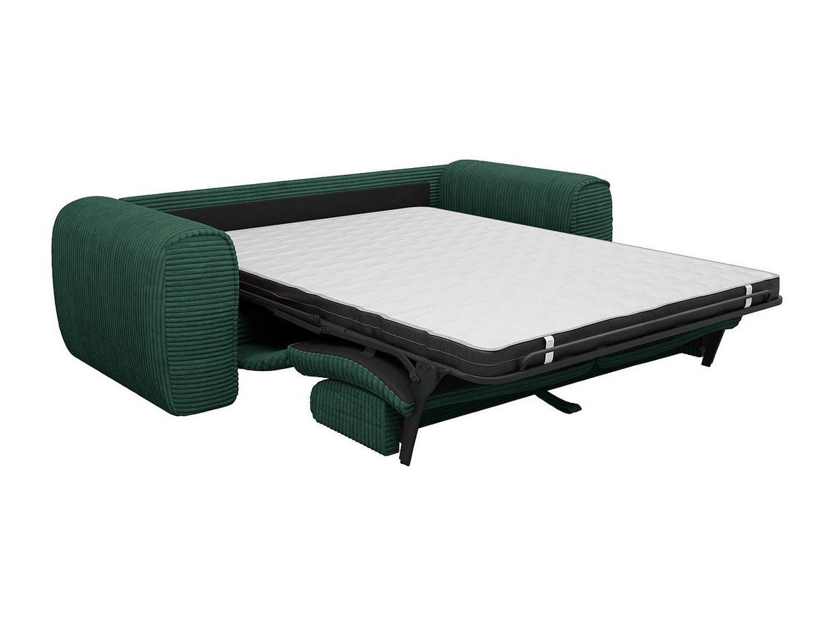 SCHLAFSOFA - 3 Personen - samt - tannengrün Pognia - Waldgrün, Textil (216/73/100cm) - Vente-Unique