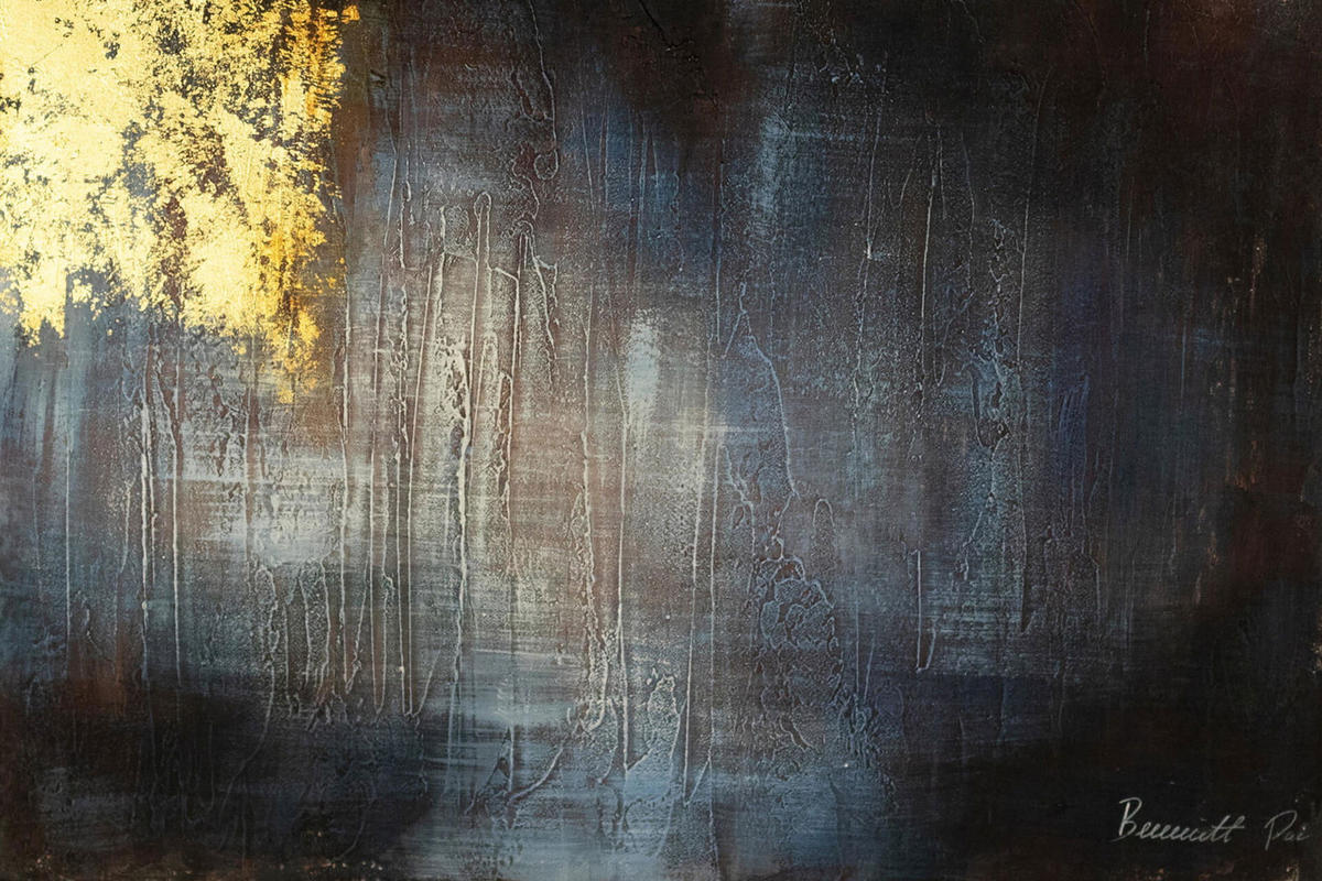 ACRYLBILD HANDGEMALT 80/120 cm - Blau, Holz/Textil (2.3/120cm) - KUNSTLOFT