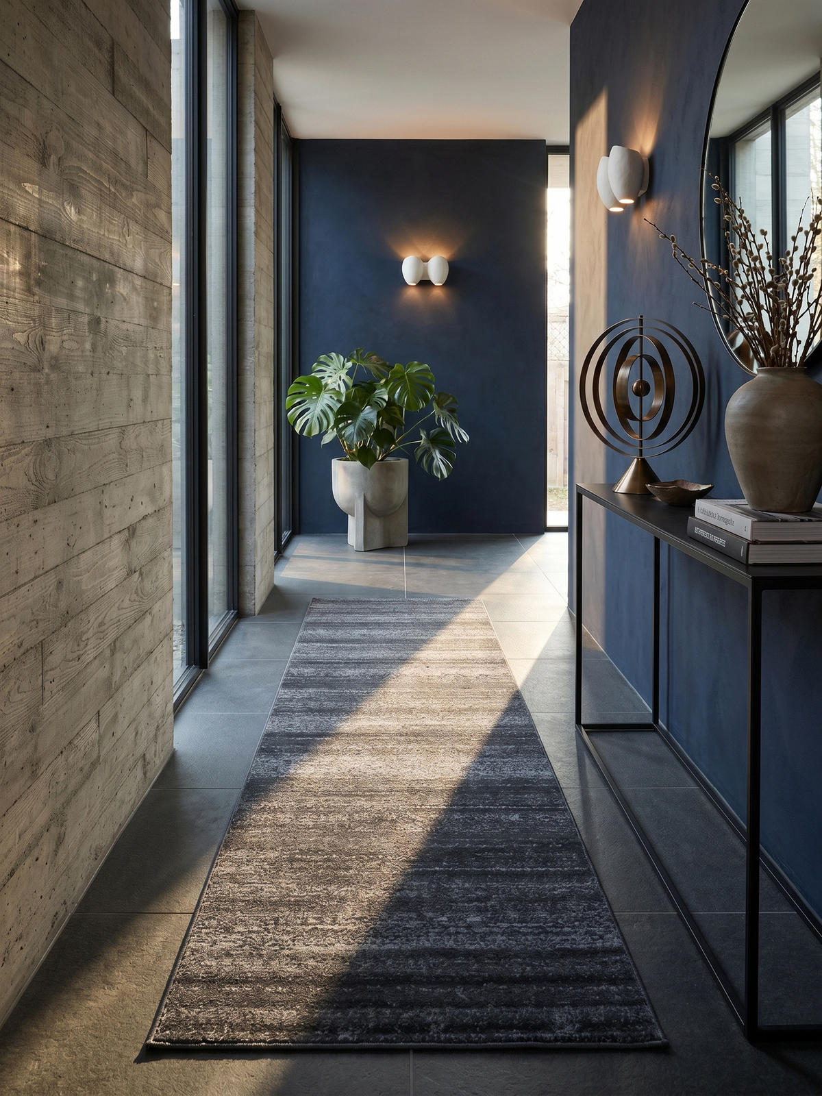 KURZFLORTEPPICH INN, einfarbig, Grau, 80 x 300 cm - Grau, Textil (80/300cm) - KADIMA DESIGN