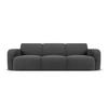 SOFA Molino aus Boucle dunkelgrau 3 Sitzplätze - Dunkelgrau, Textil (95/72/235cm) - Micadoni