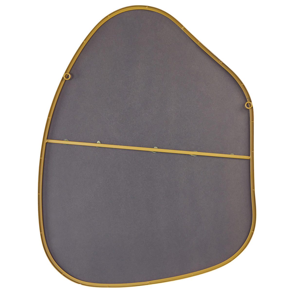 WANDSPIEGEL Metall gold asymmetrisch 70/92 cm Puteaux - Goldfarben, Metall (70/92/3cm) - Beliani