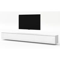 LOWBOARD Loriano 3x100 Weiß Matt, Hochglanz 300/34/32 cm – TV Bank - Weiß, Holzwerkstoff/Kunststoff (300/34/32cm) - AX Living