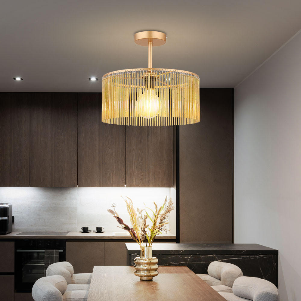 LED DECKENLEUCHTE Leeds Gold - Goldfarben, Metall (35/35/32cm) - Nowa