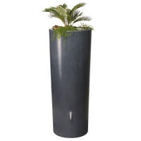 2IN1 Regentonne 350 L, lava inkl. Pflanzschale - Grau, Kunststoff (62/150/62cm) - GARANTIA