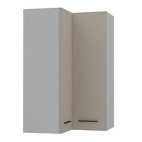 ECKHÄNGESCHRANK Bonn W14/60 grau / kaschmir matt 60 / 60 / 96cm - Kaschmir/Grau, Holz/Holzwerkstoff (60/96/60cm) - Feldmann-Wohnen