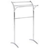 HANDTUCHSTÄNDER Stahl silber 51 x 91 cm Yopal - Silberfarben, Metall (51/91/37cm) - Beliani