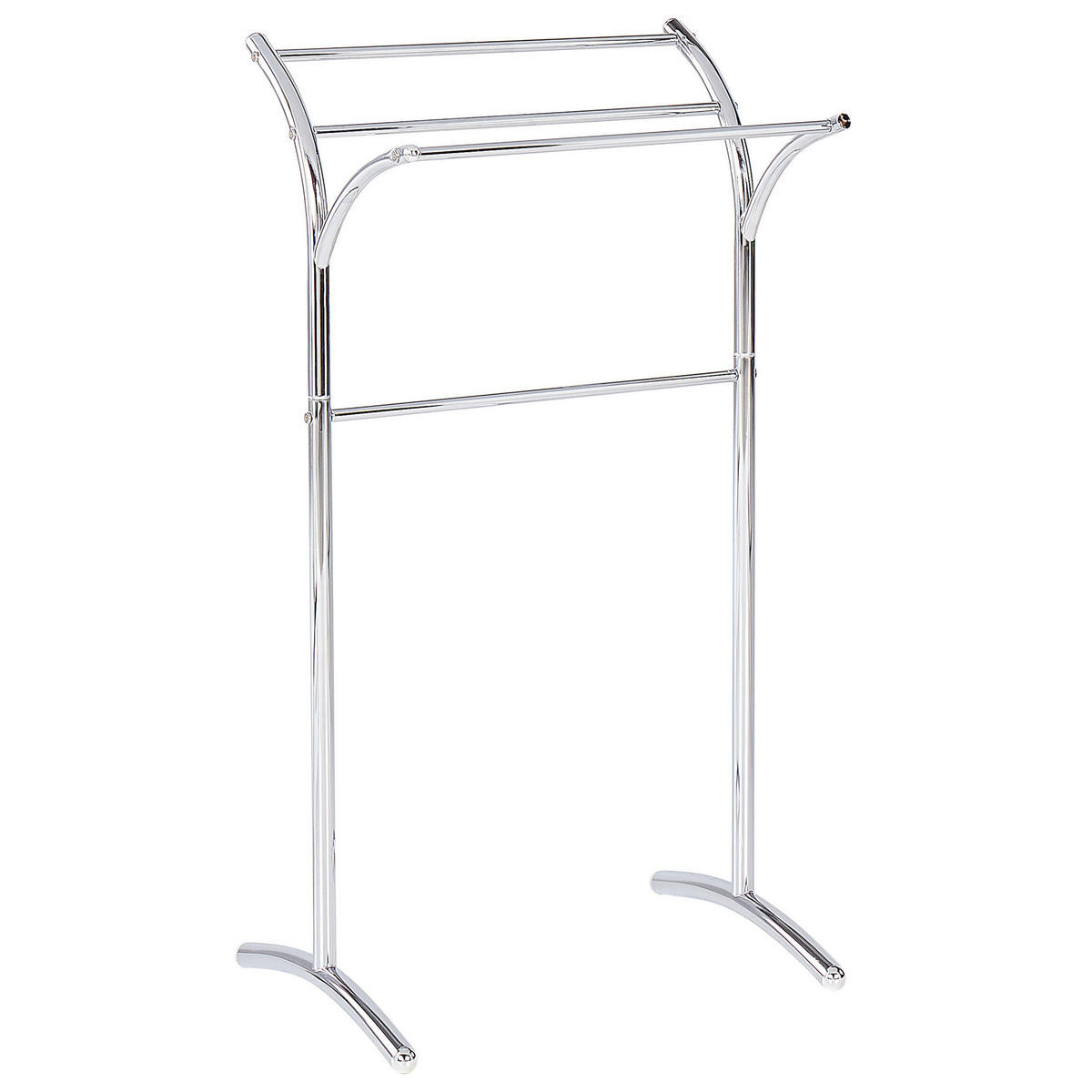 HANDTUCHSTÄNDER Stahl silber 51 x 91 cm Yopal - Silberfarben, Metall (51/91/37cm) - Beliani