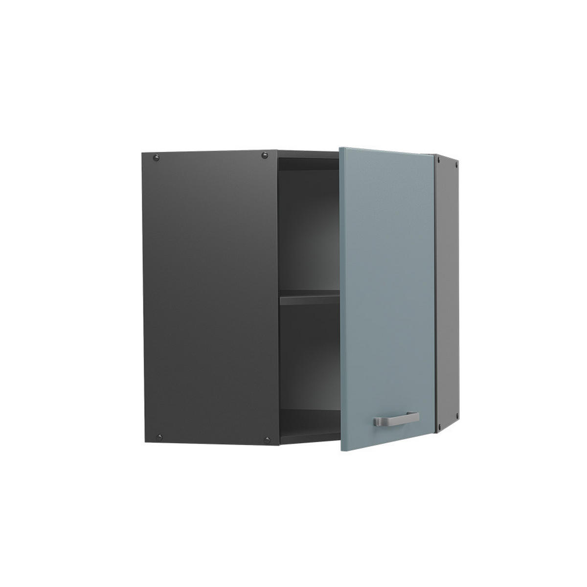 ECKHÄNGESCHRANK HÄNGESCHRANK R-Line Blau-Grau 57 cm - Anthrazit/Blaugrau, Holzwerkstoff (57/60/34.1cm) - Vicco