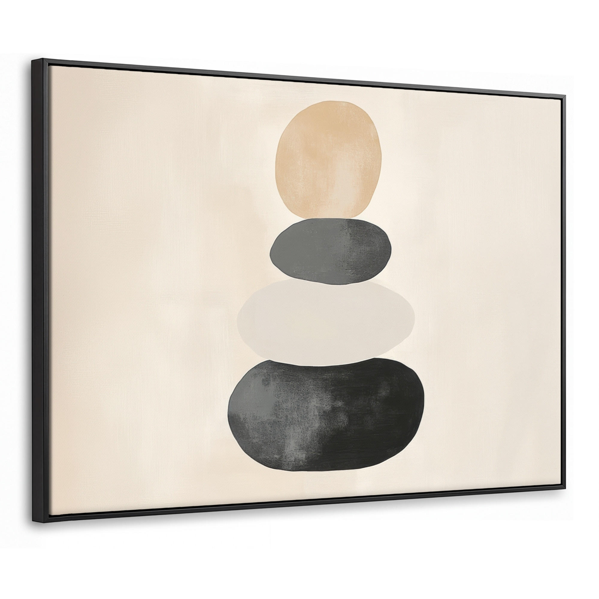 MuchoWow Leinwand Taupe 80x60 cm