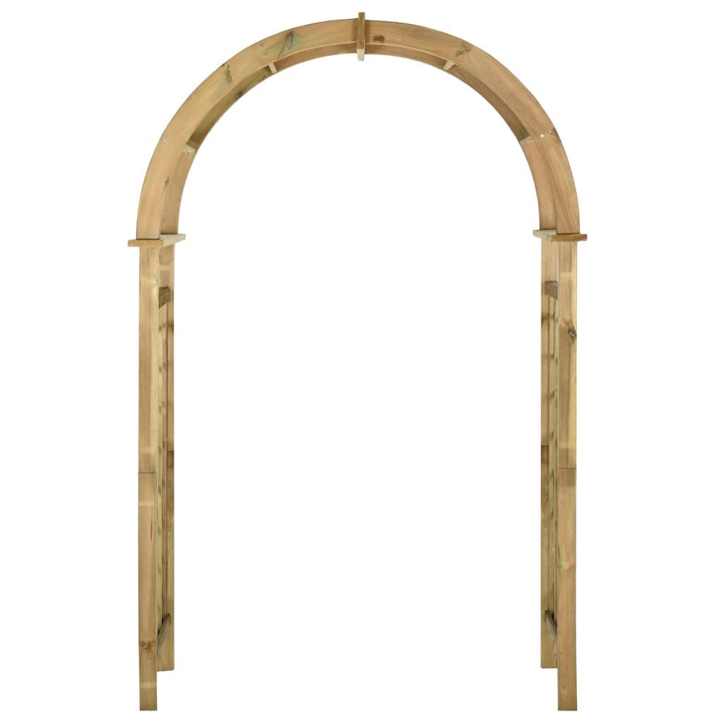 GARTENBOGEN Grün Kiefernholz Imprägniert - Braun, Holz (130/215/58cm) - furnicato
