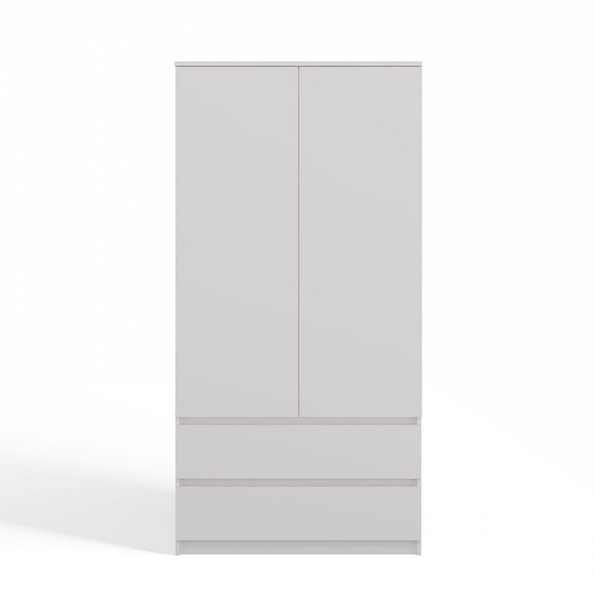 KLEIDERSCHRANK Weiß 90/180/50 - Weiß, Holzwerkstoff (90/180/50cm) - RAUMHIRSCH FURNITURE