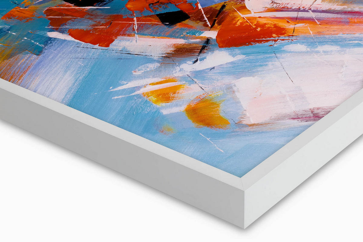 ACRYLBILD HANDGEMALT 120/60 cm - Blau/Multicolor, Holz/Textil (1.64/60cm) - KUNSTLOFT
