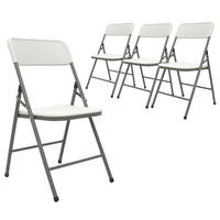 KLAPPSTÜHLE 4er Set bis 150kg 50x46x83,5 cm - Weiß, Kunststoff (50/83.5/46cm) - Amanka
