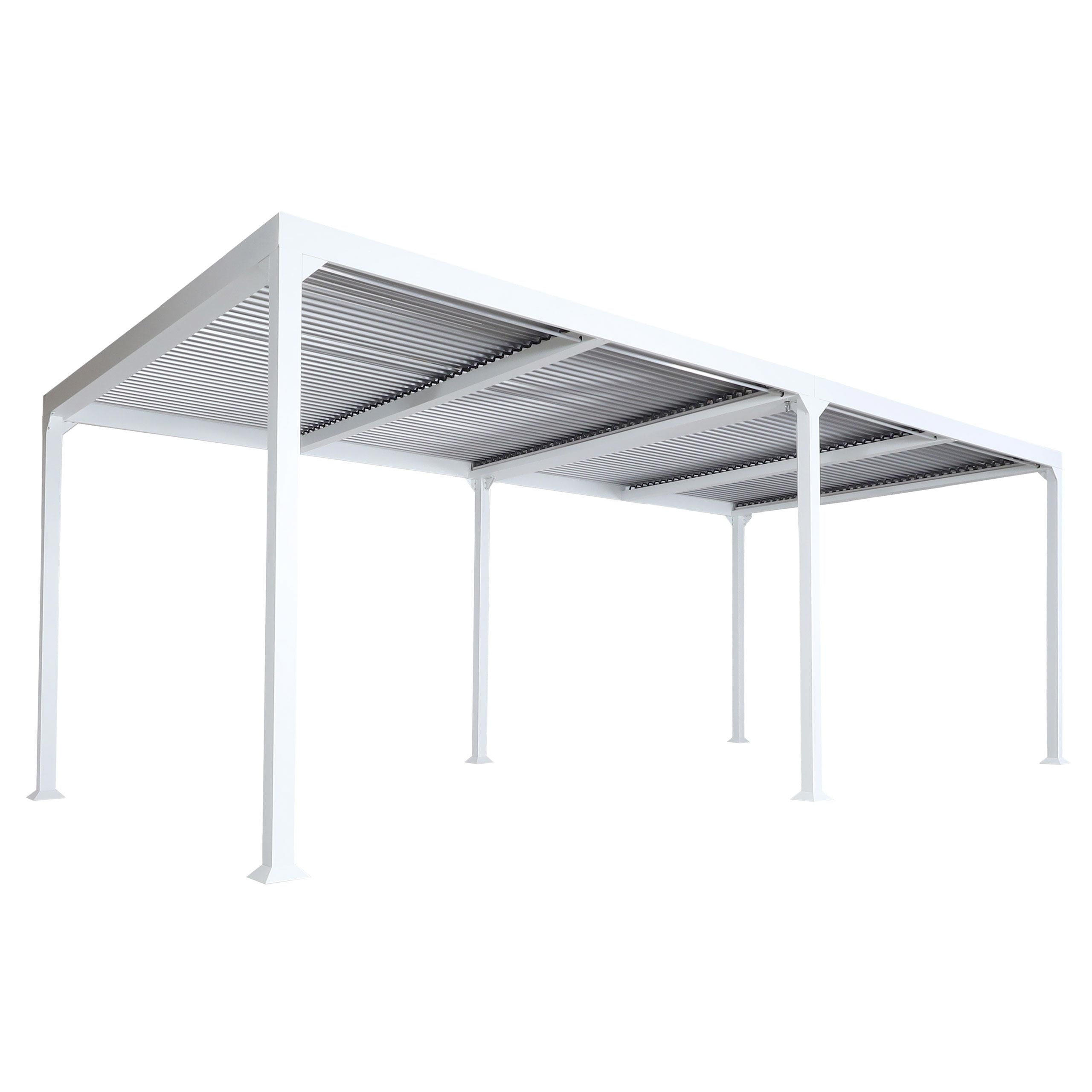 PERGOLA Alu 224x600x300cm Weiß - Weiß, Metall (600/224/300cm) - BERLINLODGE