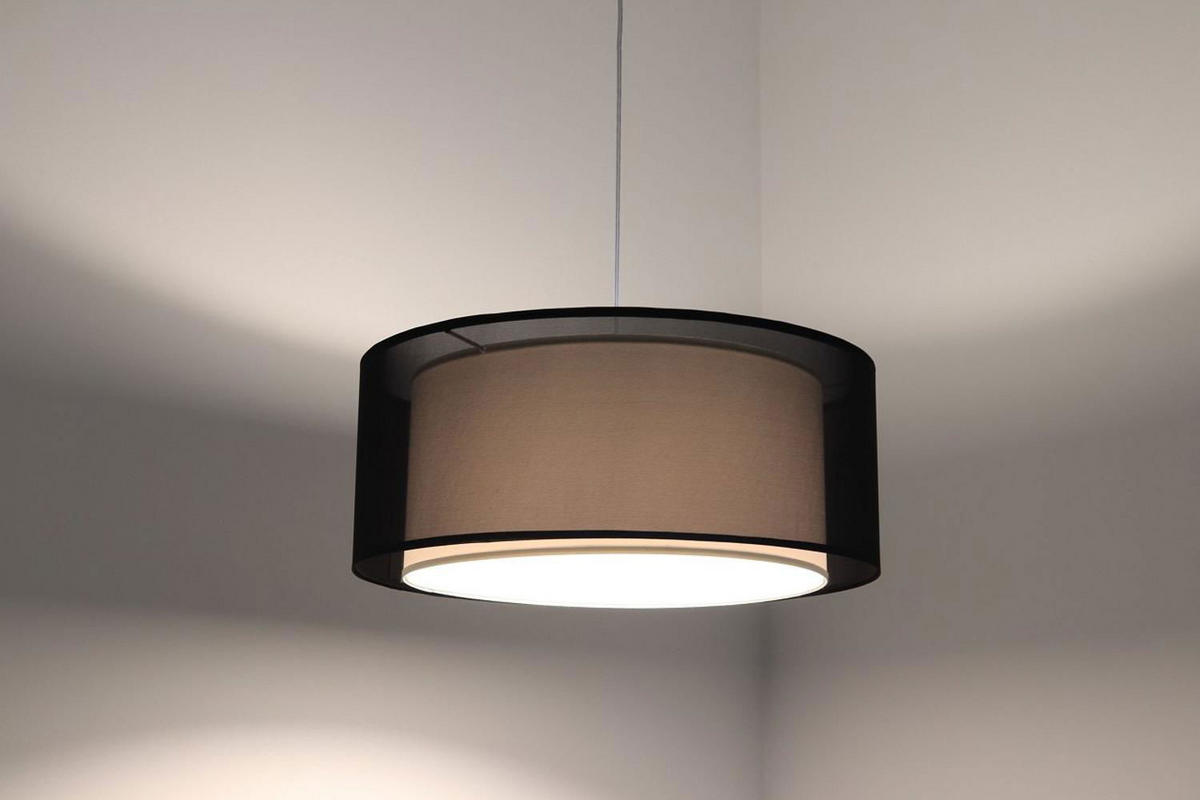 HÄNGELEUCHTE Schwarz 40/17 cm - Schwarz/Weiß, Kunststoff (40/0.9/17cm) - ONZENO