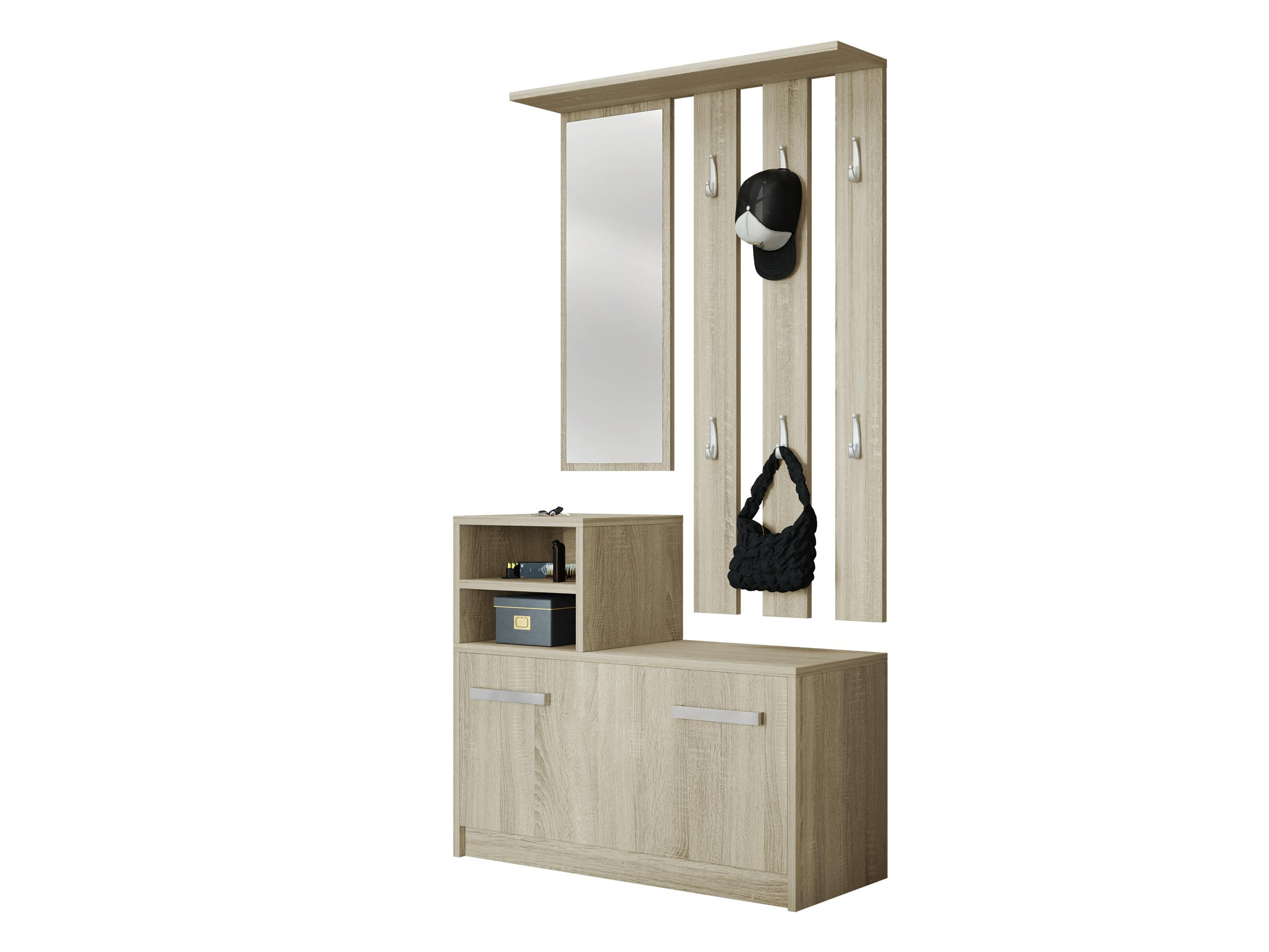 Thumbnail - Mirjan24 Garderobe, Sonoma Eiche, Holzwerkstoff, 85x180x24 cm, Garderobe, Garderoben-Sets & Serien, Garderoben-Sets