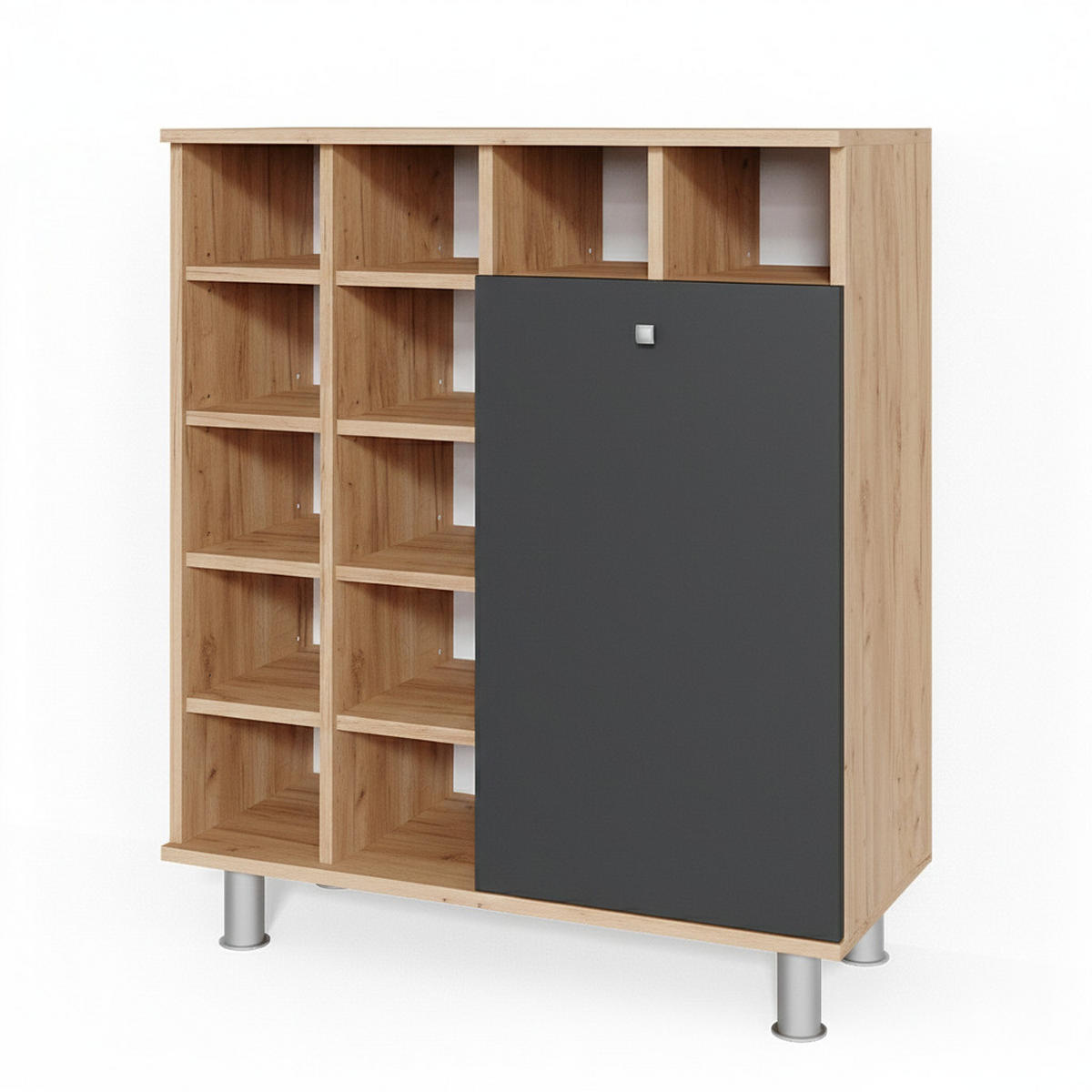 BADSCHRANK Fynn Anthrazit 78.4 x 91.6 cm - Anthrazit, Holzwerkstoff (78.4/91.6/34cm) - Vicco