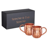 KUPFERBECHER, Cocktailbecher 2er Set Moscow Mule 500ml - Kupferfarben, Paraffin (10/9.5/9.5cm) - Specter & Cup