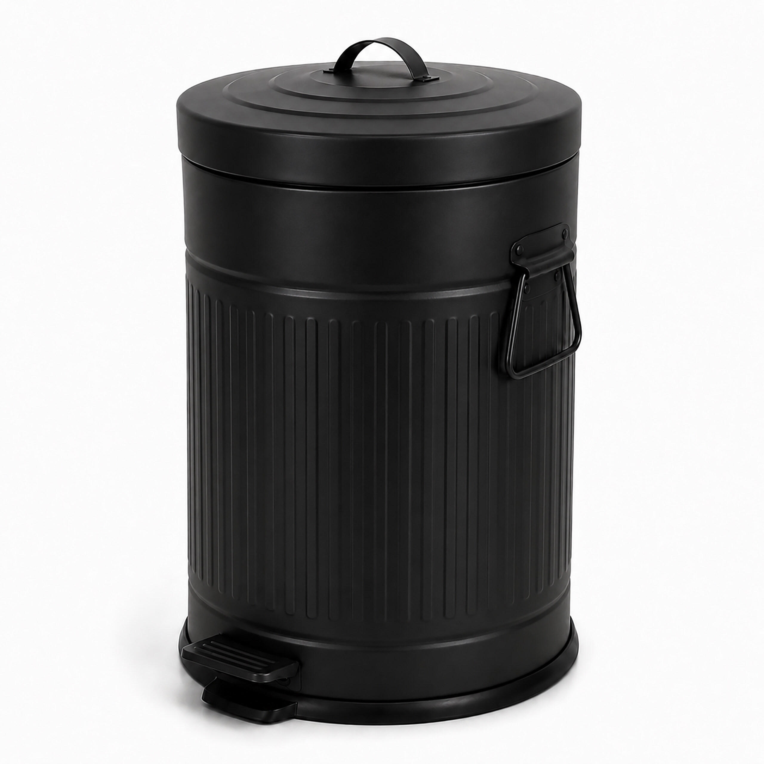 Relaxdays ODPADKOVÝ KOŠ Černý s pedálem 20 l