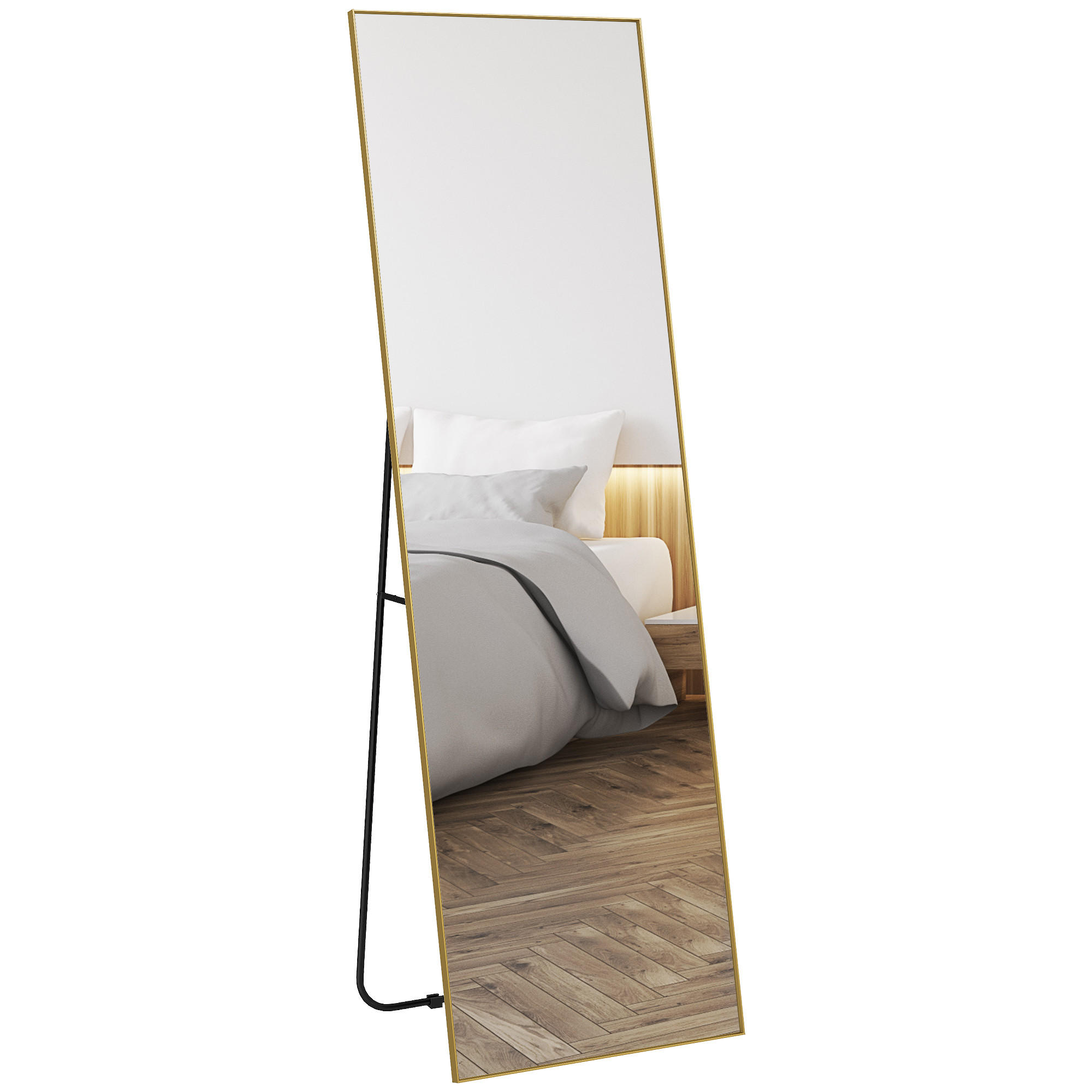 STANDSPIEGEL DE-17926 50x160 cm mit 3-in-1 Nutzung Gold - Goldfarben, Glas (50/160/4cm) - ComfortXL