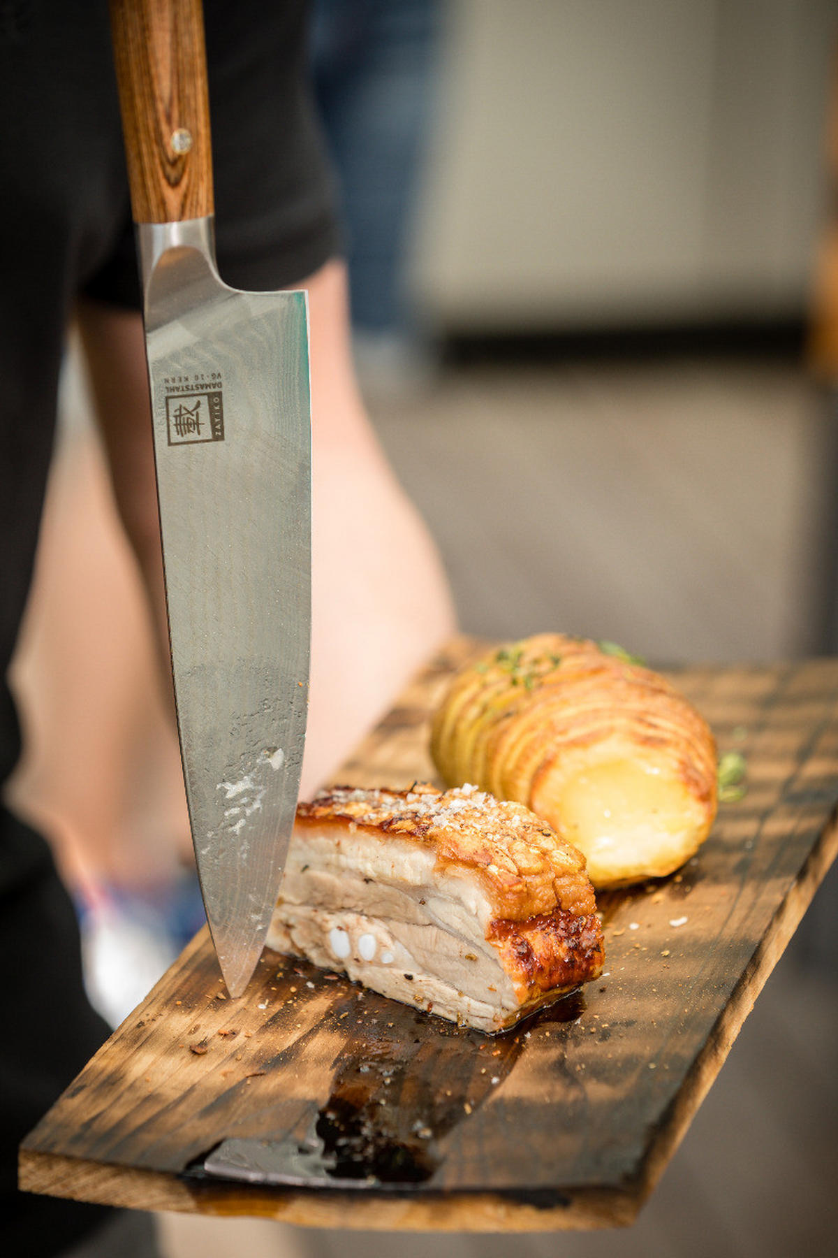 CHEFMESSER 20 cm - Braun, Holz/Metall (34cm) - Zayiko