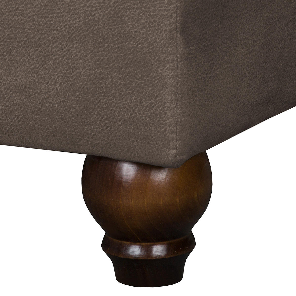 POLSTERHOCKER - Antiklederlook - Dunkelbraun, Buchenholz/Textil (104/51/63cm) - home24